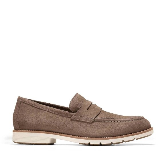Cole Haan Mens Suede Penny  Loafers Size 9 Truffle Brown Leather C41635 Dress